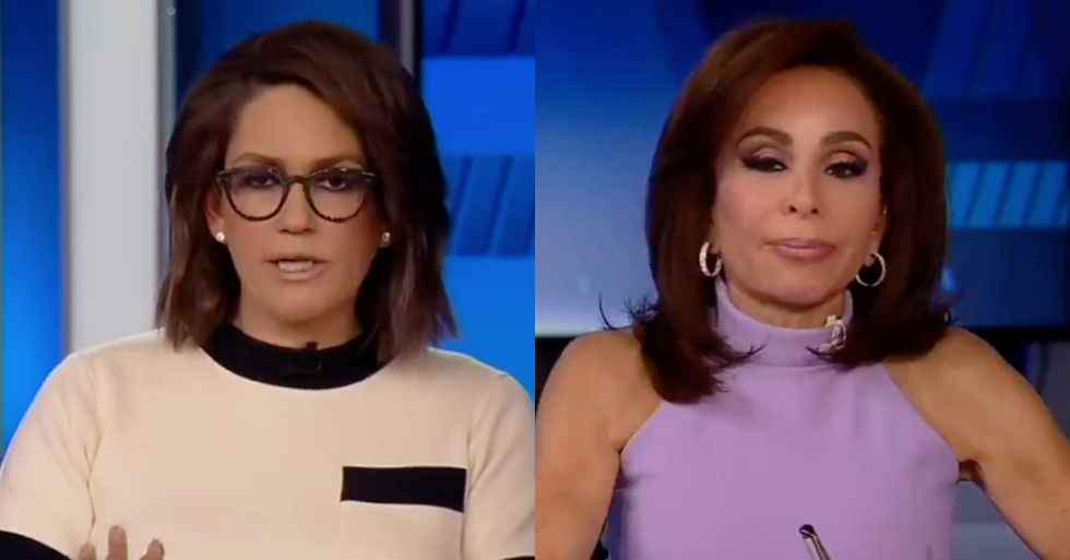Screenshots of Jessica Tarlov and Jeanine Pirro