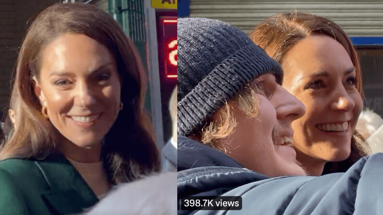 Screenshots of Kate Middleton and Kate Middleton with fan