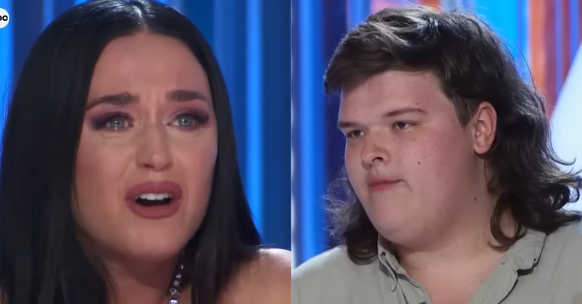 Screenshots of Katy Perry and Trey Louis on "American Idol"