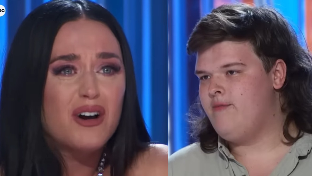 Screenshots of Katy Perry and Trey Louis on "American Idol"
