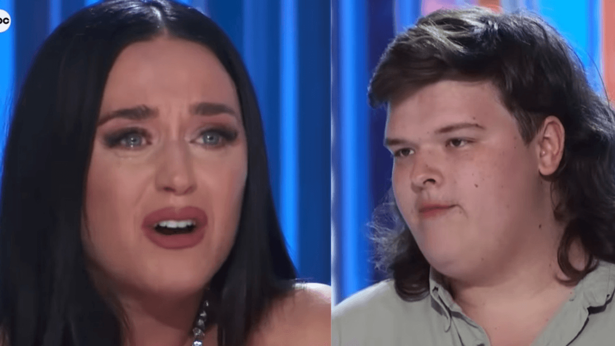 Screenshots of Katy Perry and Trey Louis on "American Idol"