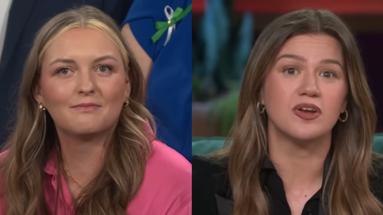 Screenshots of Kelly Clarkson's conversation with bus drivers from Texas flood