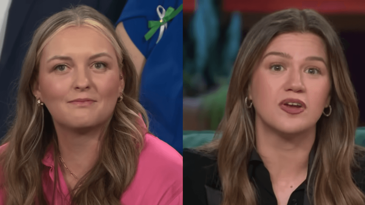 Screenshots of Kelly Clarkson's conversation with bus drivers from Texas flood