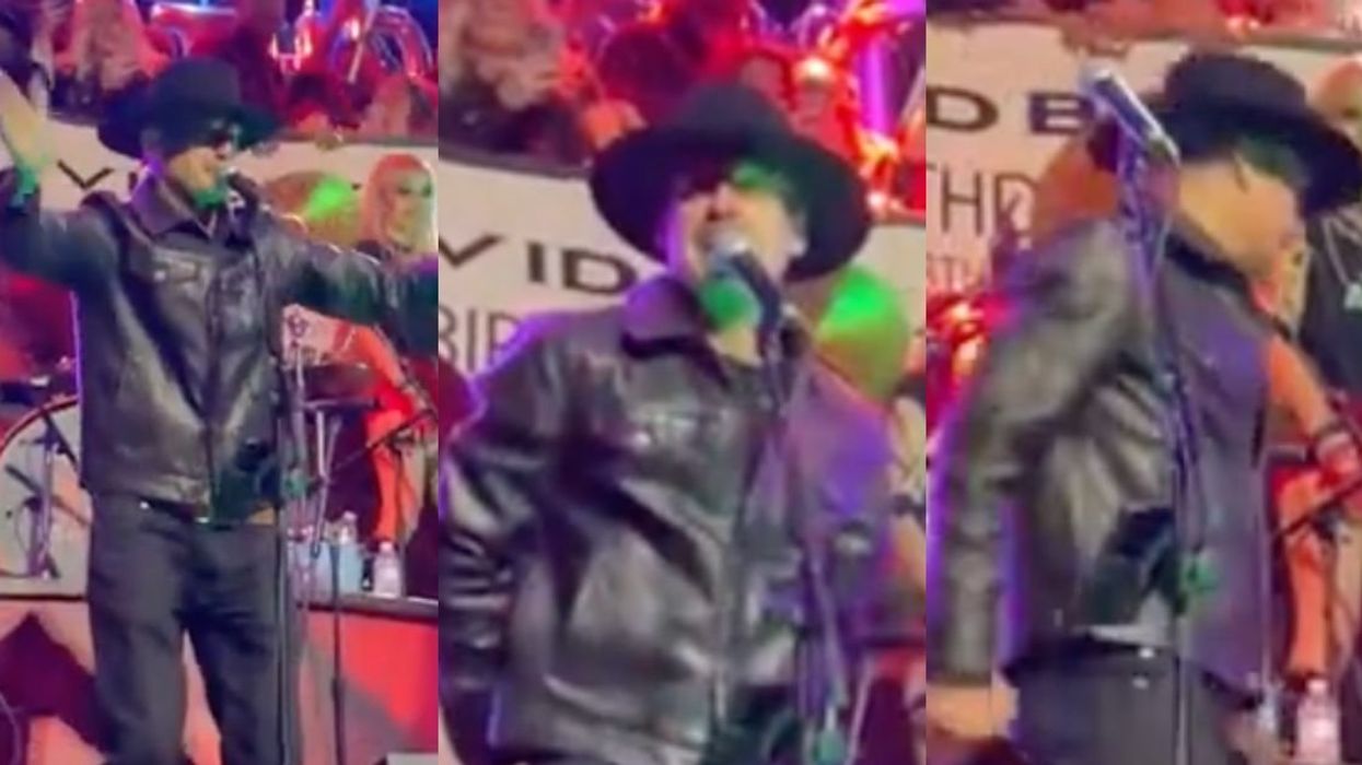 Screenshots of Kid Rock performing