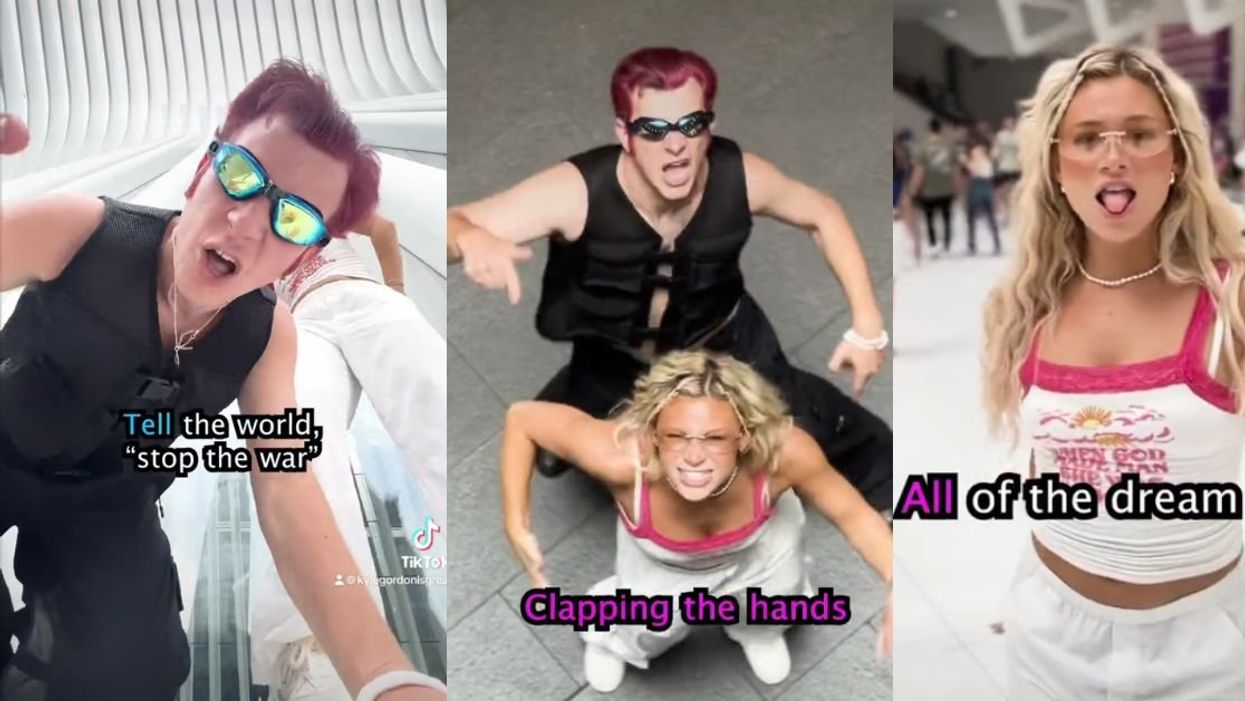 Screenshots of Kyle Gordon's parody music video