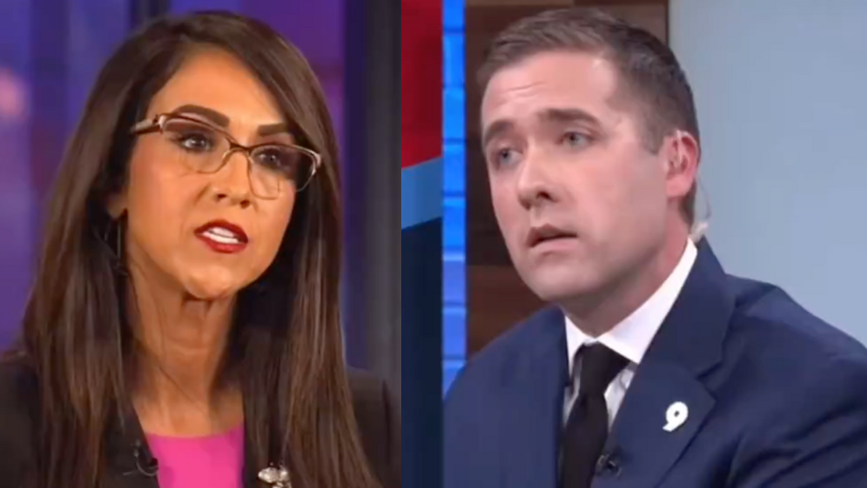 Screenshots of Lauren Boebert and Kyle Clark