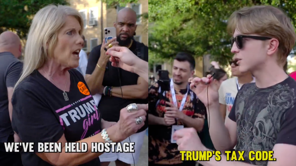 Screenshots of MAGA voter and Dean Withers