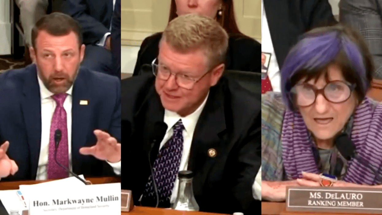 Screenshots of Markwayne Mullin, Mark Amodei, and Rosa DeLauro