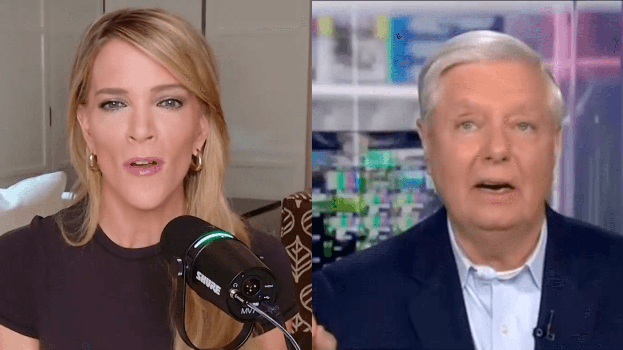 Screenshots of Megyn Kelly and Lindsey Graham