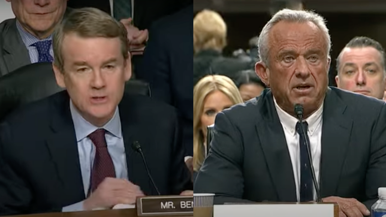 Screenshots of Michael Bennet and Robert F. Kennedy Jr.