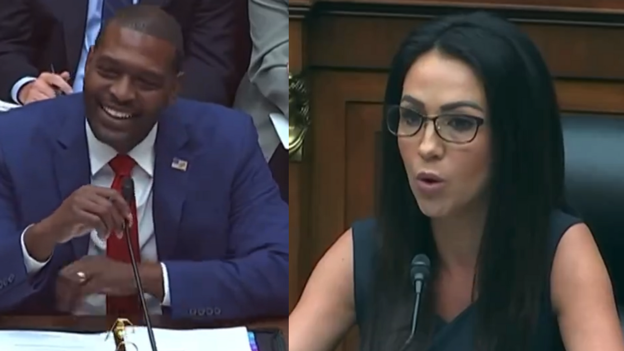 Screenshots of Michael Regan and Lauren Boebert