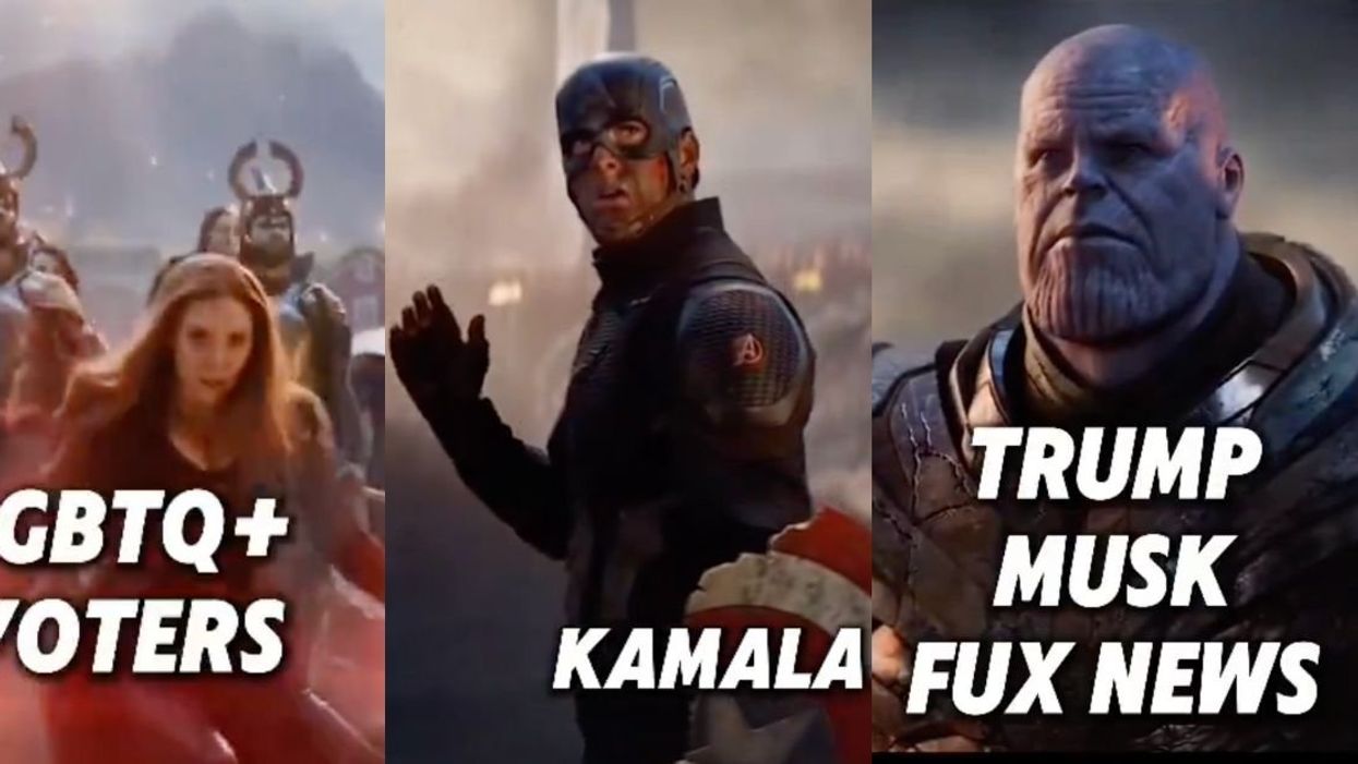 Screenshots of @@MichiganDems's take on "Avengers"