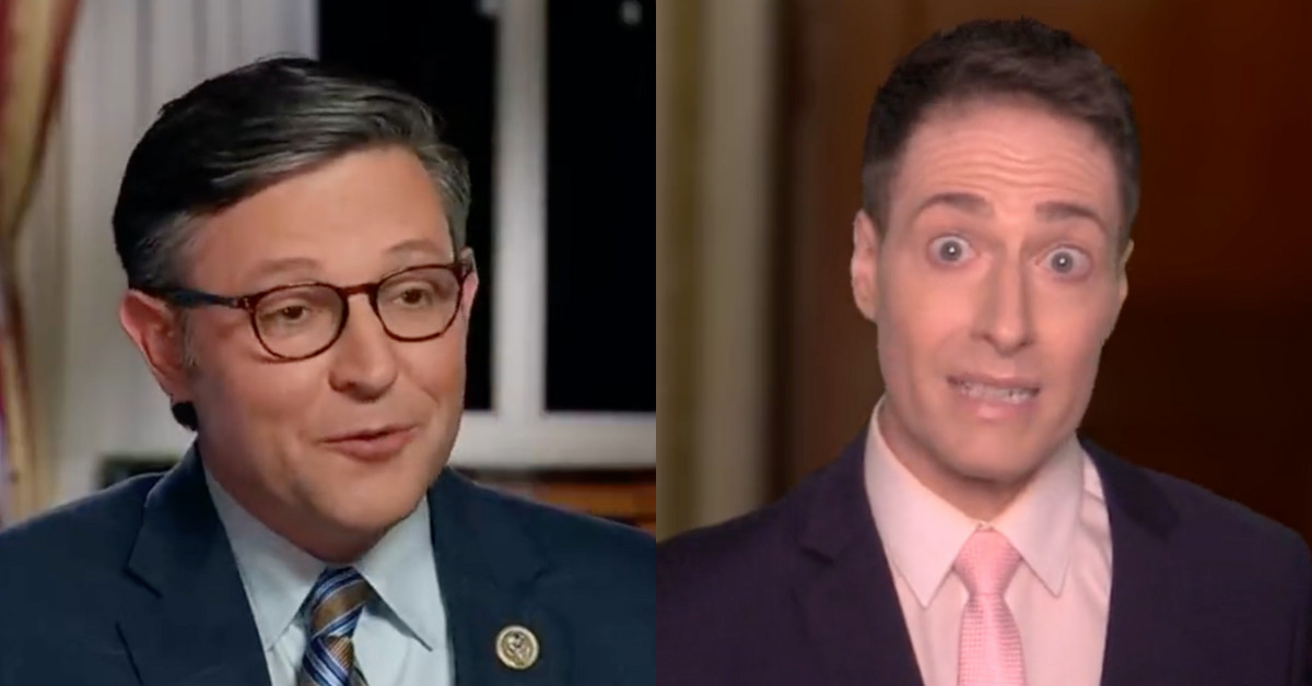 Screenshots of Mike Johnson and Randy Rainbow