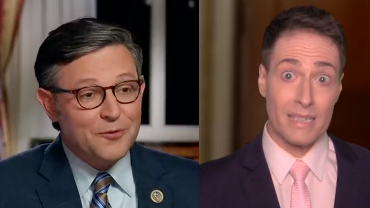 Screenshots of Mike Johnson and Randy Rainbow