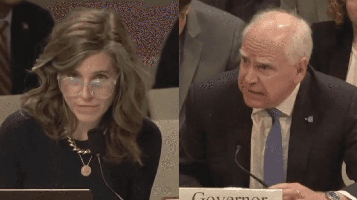 Screenshots of Nancy Mace and Tim Walz
