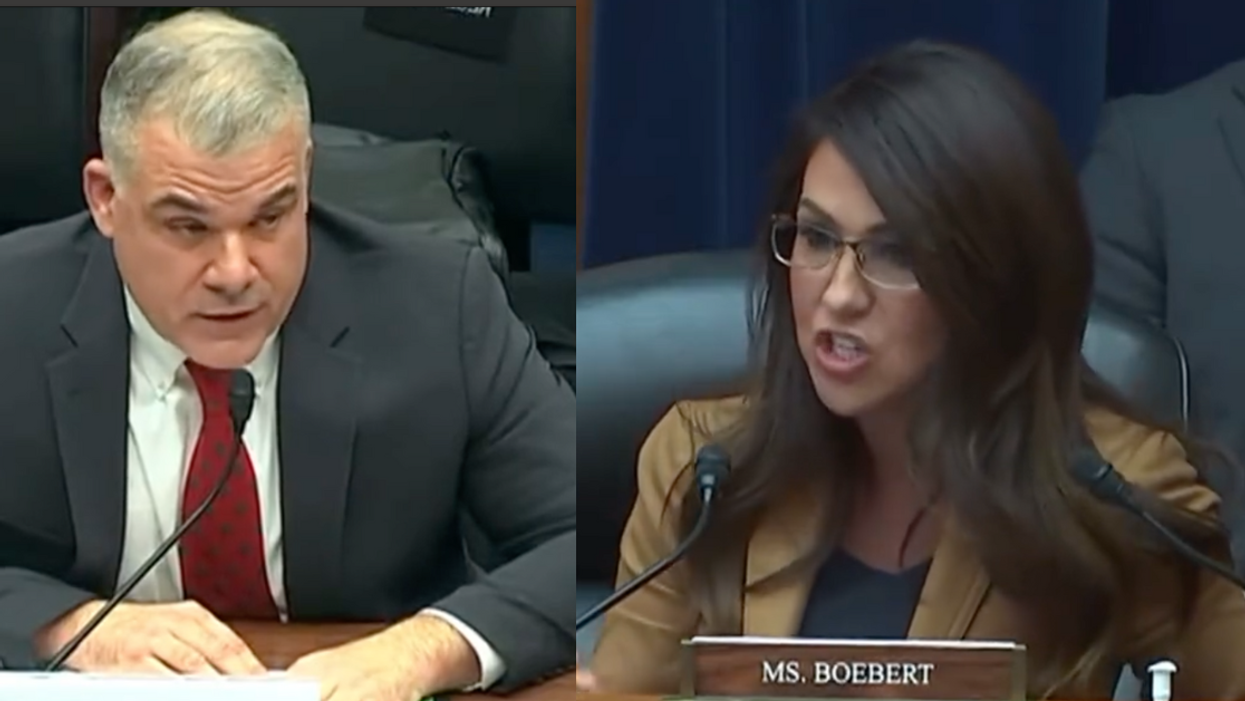 Screenshots of Oren "Hank" McKnelly and Lauren Boebert