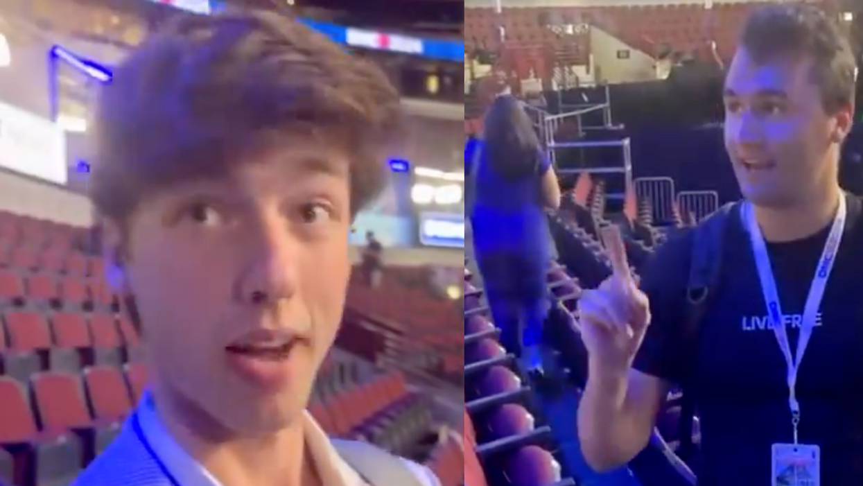 Screenshots of Parker Short and Charlie Kirk