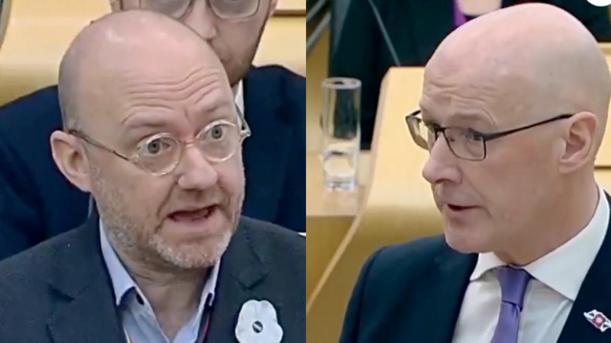 Screenshots of Patrick Harvie and John Swinney