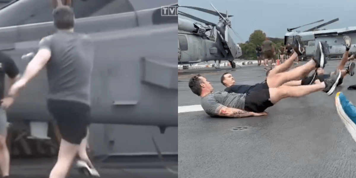 Hegseth Roasted Over Grapevine Workout With Navy: VIDEO - Comic Sands