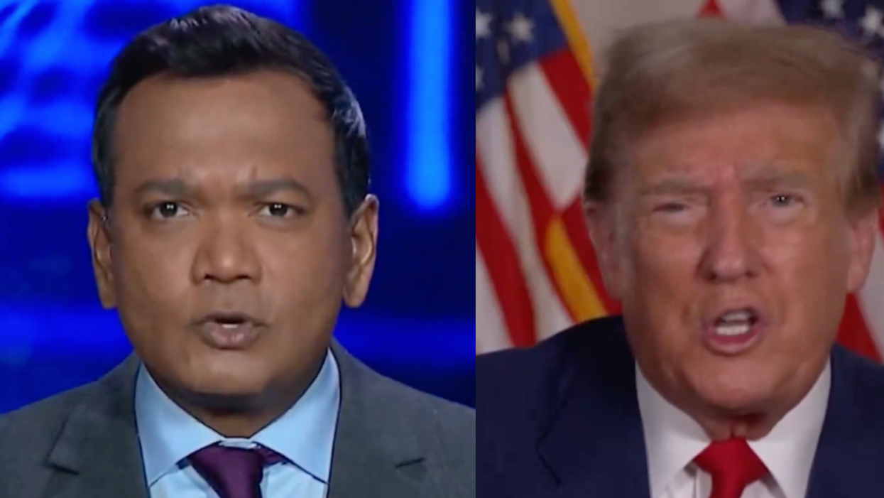 Screenshots of Roop Raj and Donald Trump