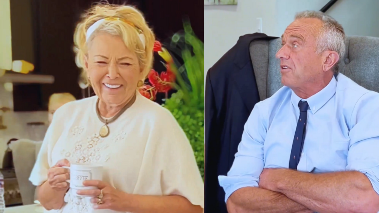 Screenshots of Roseanne Barr and Robert F. Kennedy Jr.