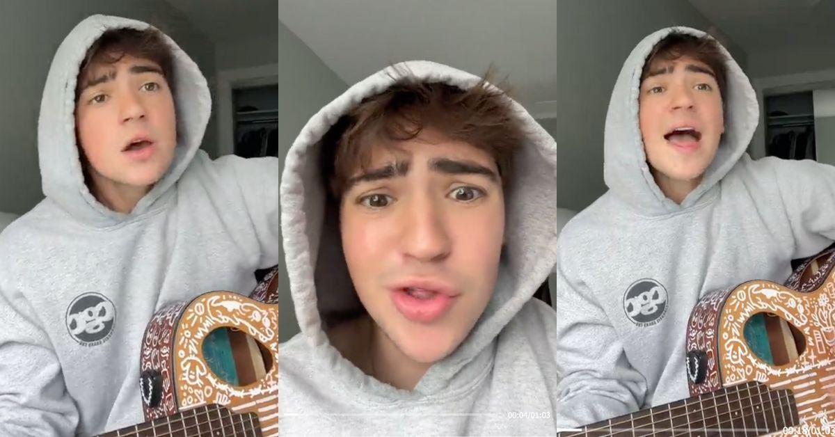 Screenshots of Sasha Allen's TikTok video