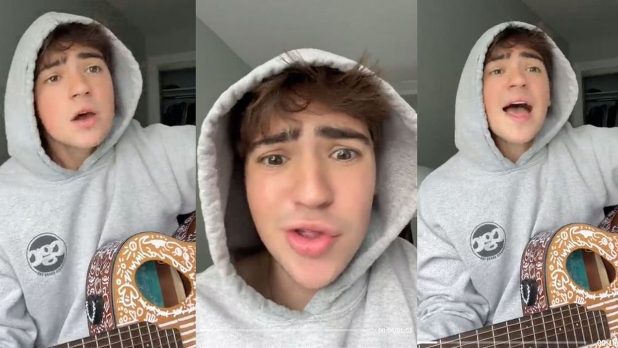 Screenshots of Sasha Allen's TikTok video