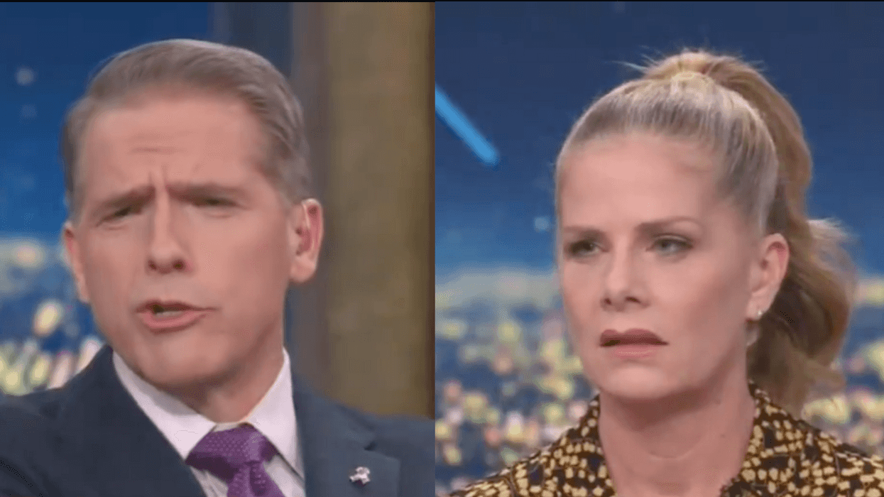 Screenshots of Scott Jennings and Leigh McGowan