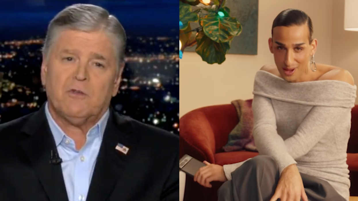 Screenshots of Sean Hannity and Cyrus Veyssi