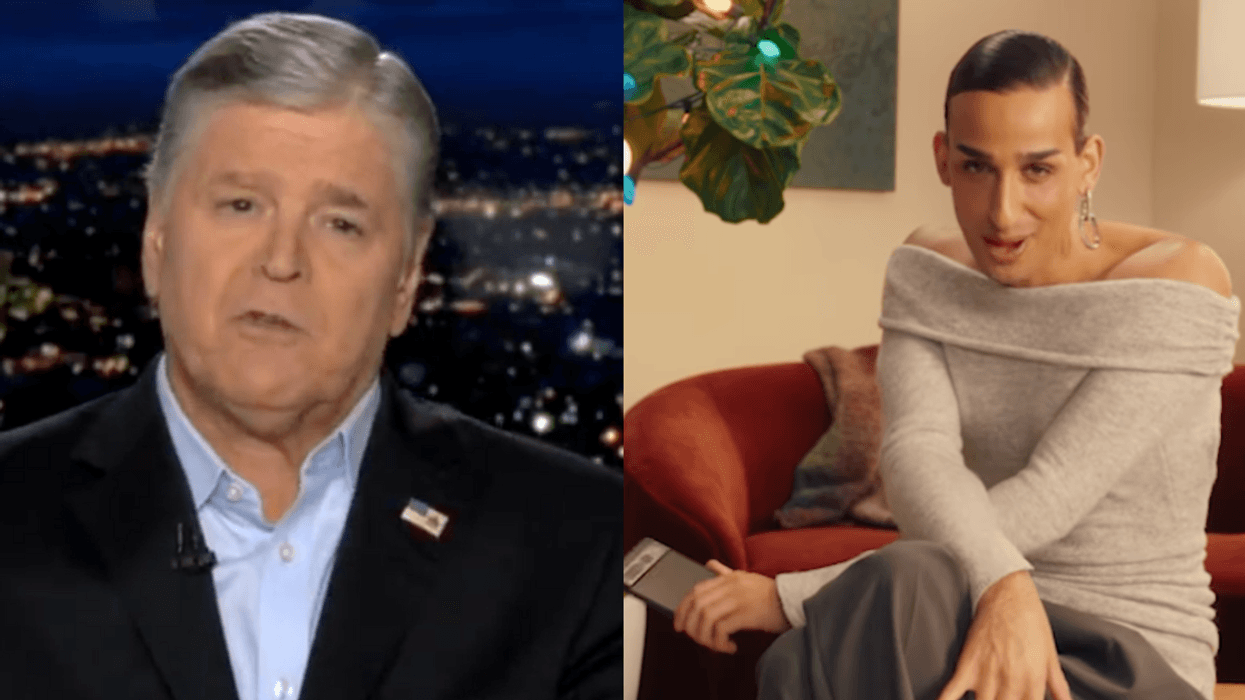 Screenshots of Sean Hannity and Cyrus Veyssi