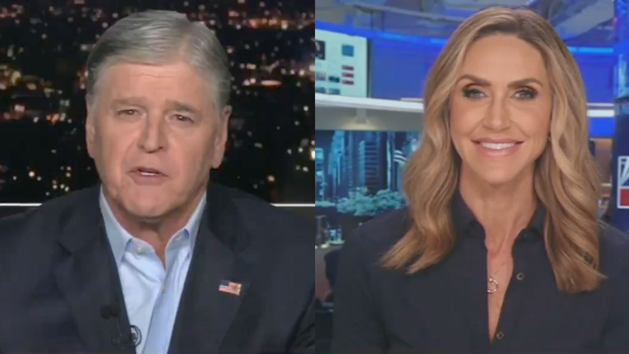 Screenshots of Sean Hannity and Lara Trump