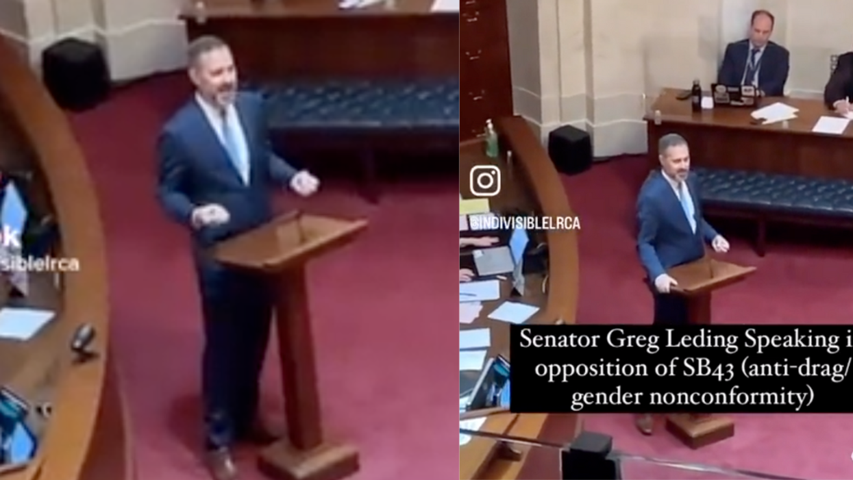 screenshots of Senator Greg Leding from TikTok
