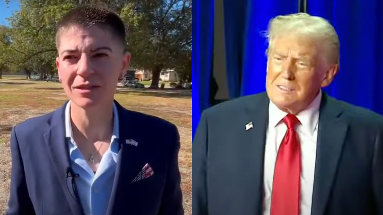 Screenshots of Tanya Tsikanovsky and Donald Trump