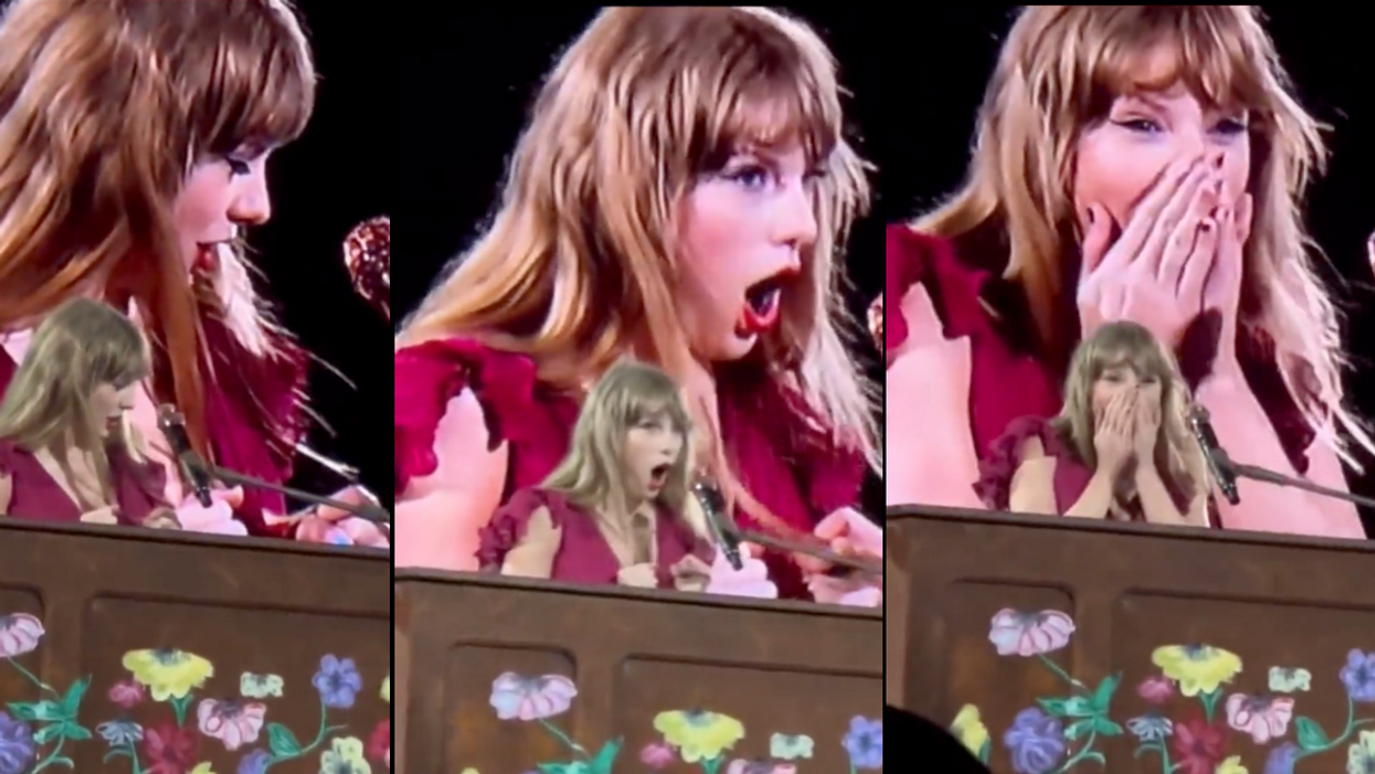 Screenshots of Taylor Swift during concert