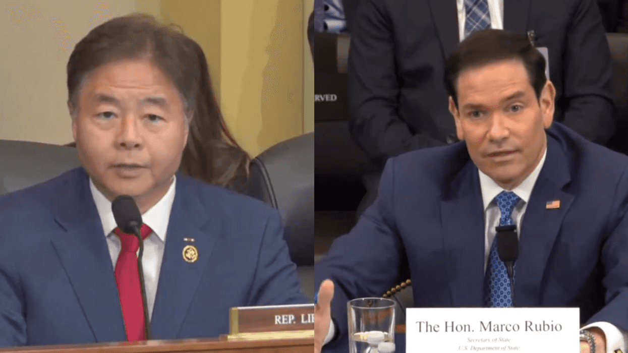 Screenshots of Ted Lieu and Marco Rubio