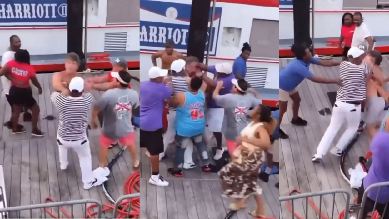 Screenshots of the brawl