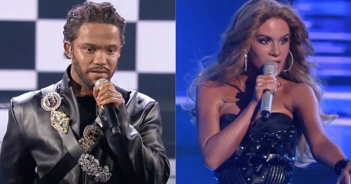 Screenshots of the performers in blackface