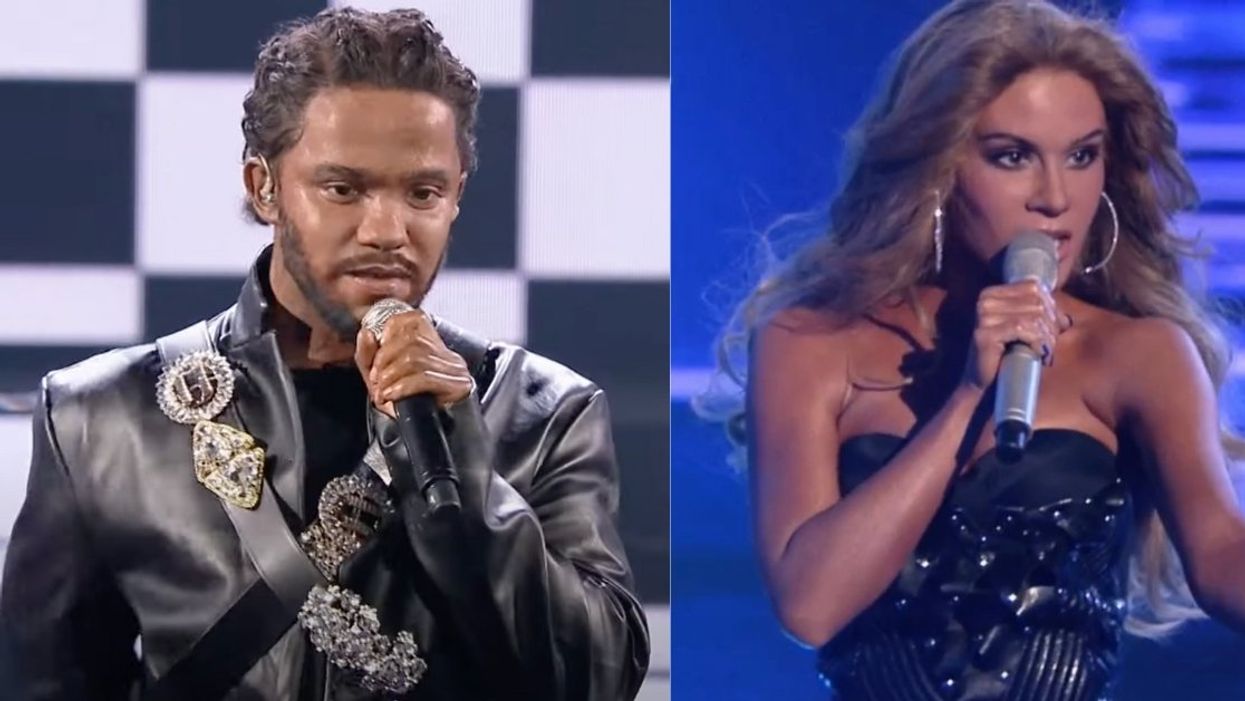 Screenshots of the performers in blackface