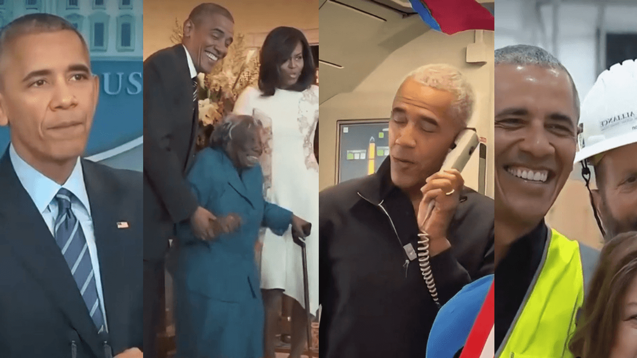 screenshots of TikTok video about Barack Obama