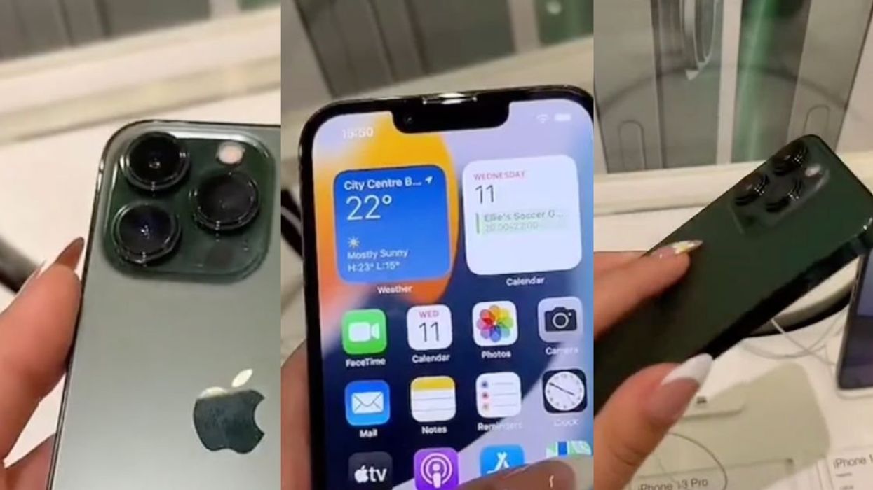 Screenshots of TikToker demonstrating the hidden function on an iPhone