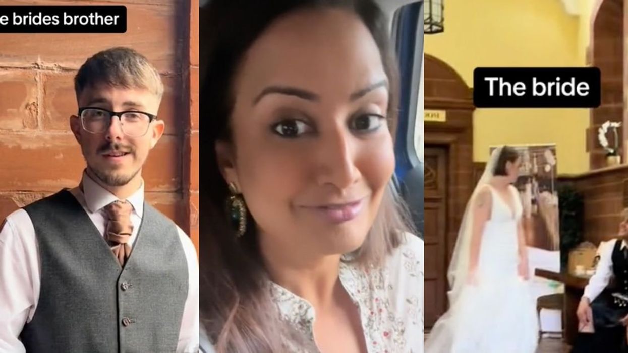 Screenshots of TikToker @firstseedfoods at the wrong wedding