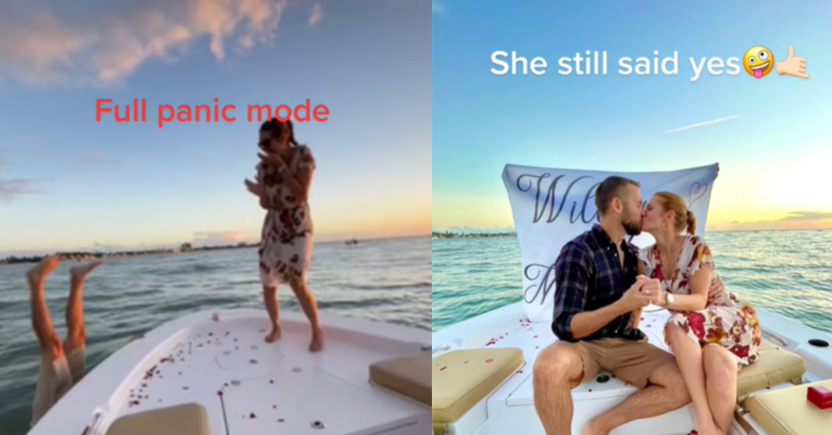 screenshots of TikToker @smclyne and his fiancée