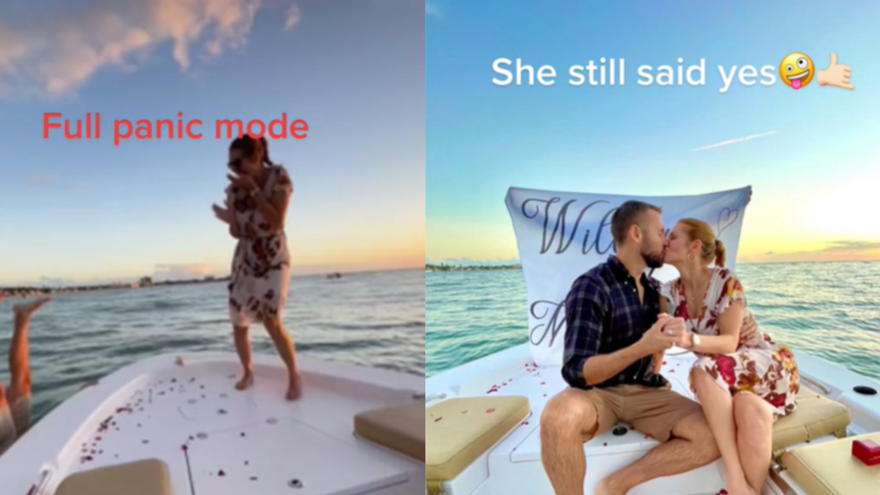 screenshots of TikToker @smclyne and his fiancée