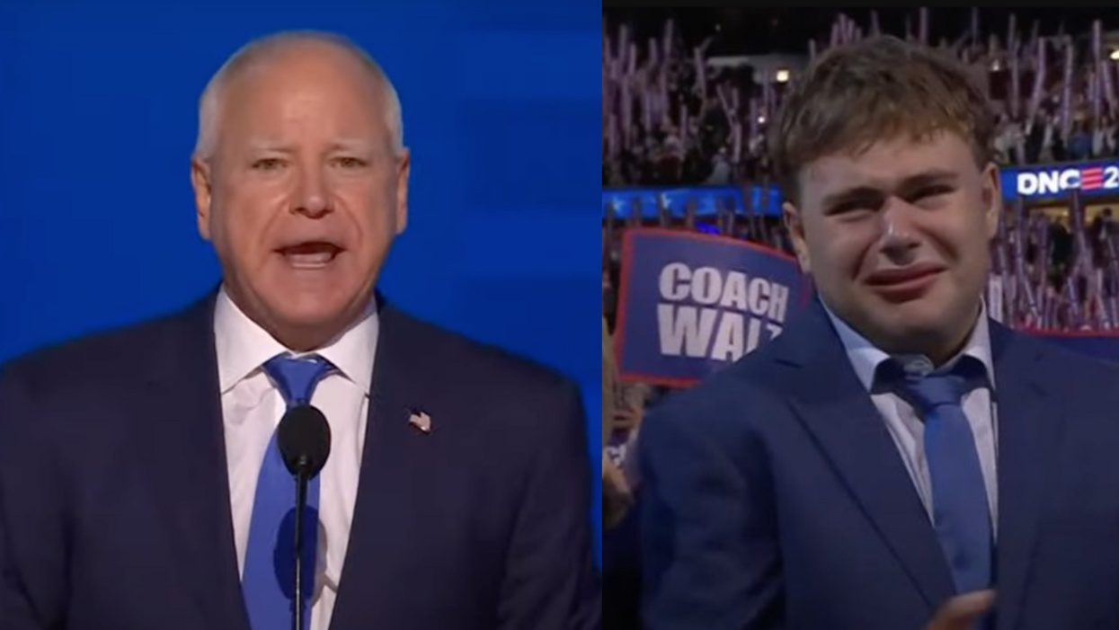 Screenshots of Tim and Gus Walz