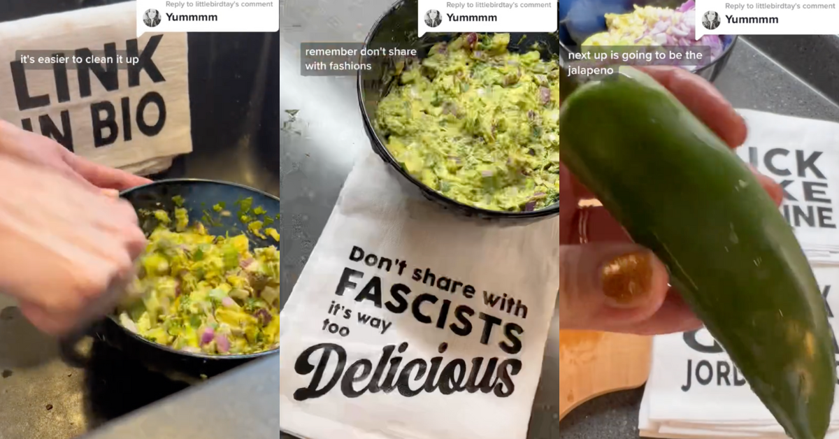 Screenshots of @timecapsuledesign making guacamole