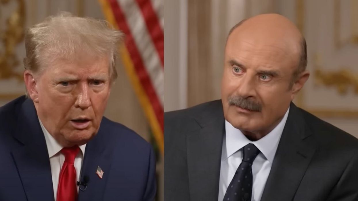 Screenshots of Trump and Dr. Phil from Dr. Phil's interview
