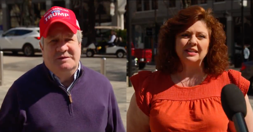 Screenshots of Trump supporters who spoke to Jimmy Kimmel Live