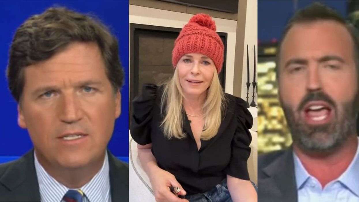 Screenshots of Tucker Carlson, Chelsea Hanlder, and Jesse Kelly