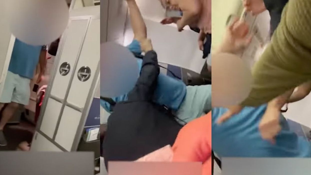 Screenshots of unruly passsenger