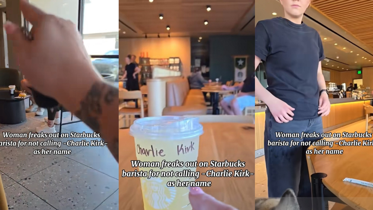 screenshots of video of Starbucks confrontation